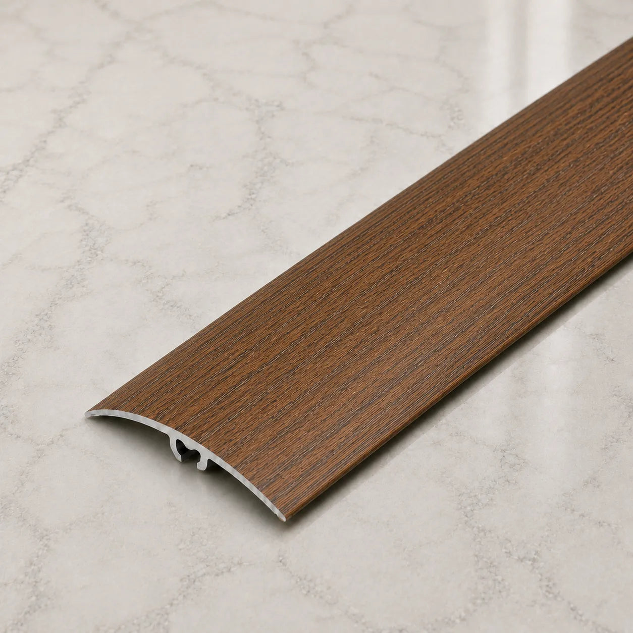 50mm Wood Effect Aluminium Door Threshold Strip in Mahogany